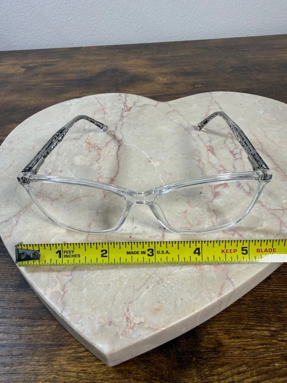 Clear Transparent Cat-Eye Glasses & Prescription Lenses Cyl 1.5